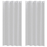 Firany Voile 2 pcs Jasnoszary 225 x 140 cm Poliester