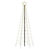 vidaXL Choinka z lampek, z kołkami, 220 ciepłych białych LED, 180 cm