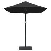 Parasolka ogrodowa Czarny 385 x 209 x 244 cm Poliester i Stal
