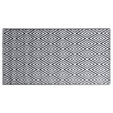vidaXL Dywan na zewnątrz, biało-czarny, 160x230 cm, PP model standard