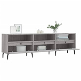 Szafka pod TV, szary dąb sonoma, 150x30x44,5 cm vidaXL