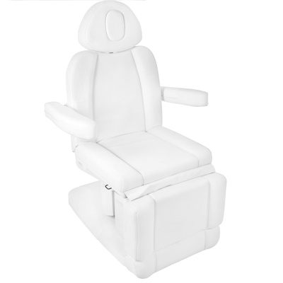 Fotel kosmetyczny elektr. Azzurro 708A 4 siln. biały podgrzewany 124627