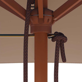 Parasol ogrodowy na drewnianym słupku, 150 x 200 cm, taupe