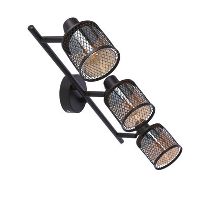 Lampa sufitowa kawowe złoto klosz bursztyn 3xE14 Canabera Candellux 93-82541