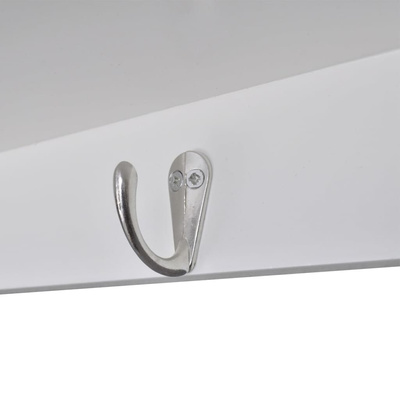 Wisząca szafka kuchenna, drewniana, biała