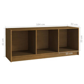vidaXL Szafka pod TV, miodowy brąz, 104x33x41 cm, drewno sosnowe