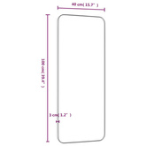 vidaXL Lustro ścienne, złote, 40x100 cm, prostokątne