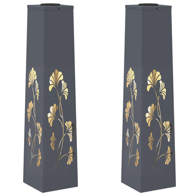 Słoneczna LED lampa na ścieżkę 2 pcs Antracyt
