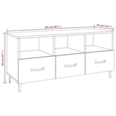 vidaXL Szafka pod TV, biała, 102x35x50 cm, materiał drewnopochodny