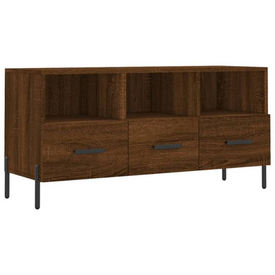 vidaXL Szafka pod TV, brązowy dąb, 102x36x50 cm