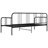 Rama sofy, czarna, metalowa, 90x200 cm