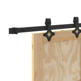 Drzwi przesuwne Naturalny i czarny 86 x 211 cm