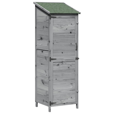 Shed ogrodowy Szary 59,5 x 56 x 176,5 cm Drewno Świerkowe