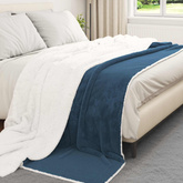 Koc Granatowy 240 x 270 cm Polar