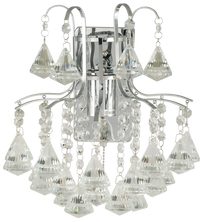 Lampa ścienna kinkiet kryształowy MONTE CARLO 1x60W E27 srebrny