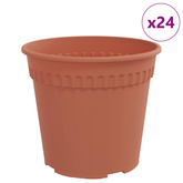 Okrągła doniczka na kwiaty 24 pcs Czerwony ceglasty