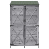 Shed ogrodowy Szary 106 x 56 x 176,5 cm Drewno Świerkowe