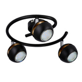 Boni spirala 3x3w gu10 led czarny