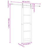 Drzwi przesuwne ORKDAL 61 x 198,5 cm Lite drewno sosnowe