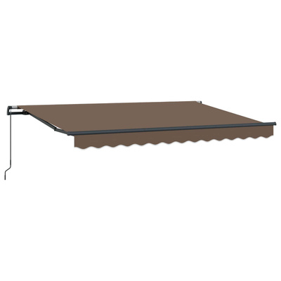 Markiza wysuwana Ciemnoszary 500 × 300 cm Poliester i aluminium