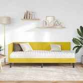 Rama Łóżka Narożnego z Materacem 2 szt. Żółty 80 x 200 cm