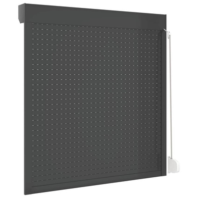 vidaXL Roleta zewnętrzna, aluminiowa, 130 x 140 cm, antracytowa