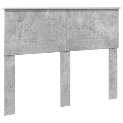 Ramka łóżka Szary beton 135 x 190 cm Drewno inżynieryjne