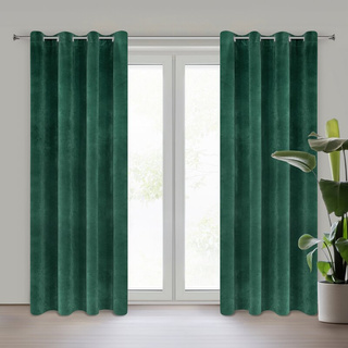 Zasłona Villa ciemnozielona 140x250