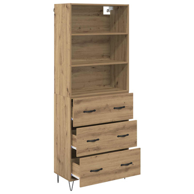 Highboard 2 szt. Dąb rzemieślniczy 69,5 x 34 x 180 cm