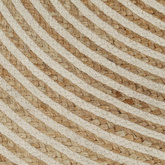 vidaXL Dywanik ręcznie wykonany z juty, spiralny wzór, biały, 150 cm