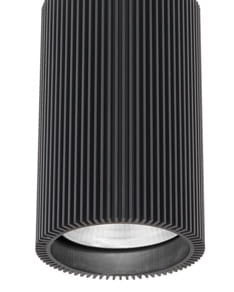 Ryflowana NISKA Tuba Spot GU10 – 72 mm BLACK