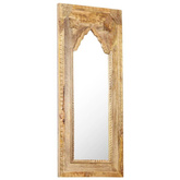 vidaXL Lustro w ramie z litego drewna mango, 50x3x110 cm