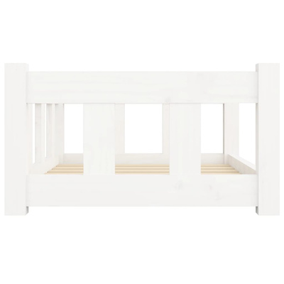 vidaXL Legowisko dla psa, białe, 65,5x50,5x28 cm, lite drewno sosnowe model standard