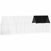 Klatka dla kur 2 szt. srebrny 600 x 100 x 210 cm