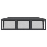 Namiot imprezowy z 8 ścianami z siatki, antracyt, 3x9 m, HDPE