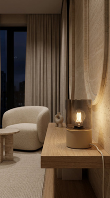 Designerska lampka do wnętrz na 1 źródło światła K-6055 z serii DEX
