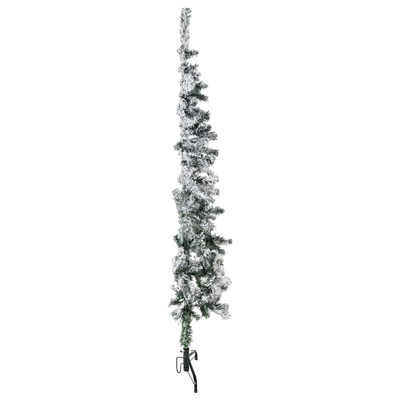 Smukła choinka połówka, sztuczna, ośnieżona, 150 cm