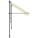 Markiza zwijana, kremowa, 350x150 cm, tkanina i stal