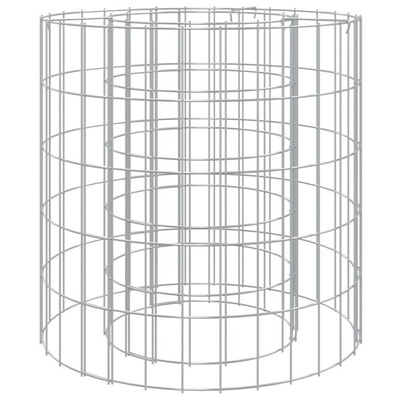 vidaXL Palenisko gabionowe, ? 50 cm, galwanizowane żelazo