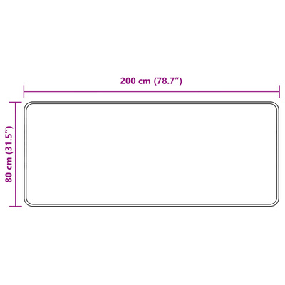 Chodnik dywanowy MARSA Szary 80 x 200 cm Poliester i PVC
