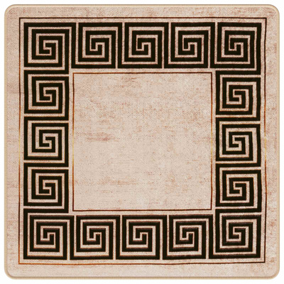 Chodnik dywanowy MARSA Czarny 100 x 100 cm Poliester i PVC