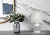 Lampa stołowa nocna szara ceramiczna Ambon Candellux 41-78575