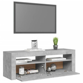vidaXL Szafka pod TV z oświetleniem LED, szarość betonu, 120x35x40 cm