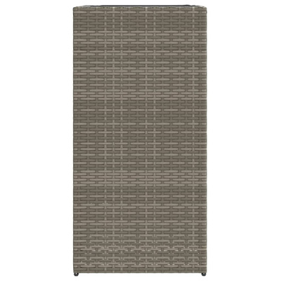 Donice ogrodowe, 2 szt., szare, 40x40x80 cm, rattan PE