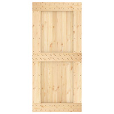 Drzwi NARVIK 95 x 210 cm Lite Drewno Sosnowe (Nieobrobione)