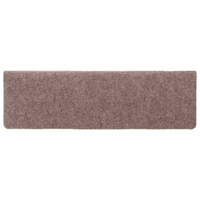 Maty na schody samoprzylepne 10 szt. 65x21x4 cm jasnobrązowe, prostokątne krawędzie