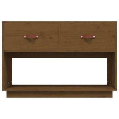 vidaXL Szafka pod TV, miodowy brąz, 90x40x60 cm, lite drewno sosnowe