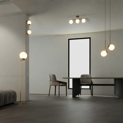 Lampa Sufitowa Milano mleczne kule 3xE27 Abruzzo Klinto