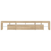 vidaXL Szafka pod TV z oświetleniem LED, dąb sonoma, 230x36,5x40 cm