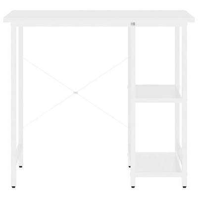 vidaXL Biurko komputerowe, białe, 80x40x72 cm, MDF i metal